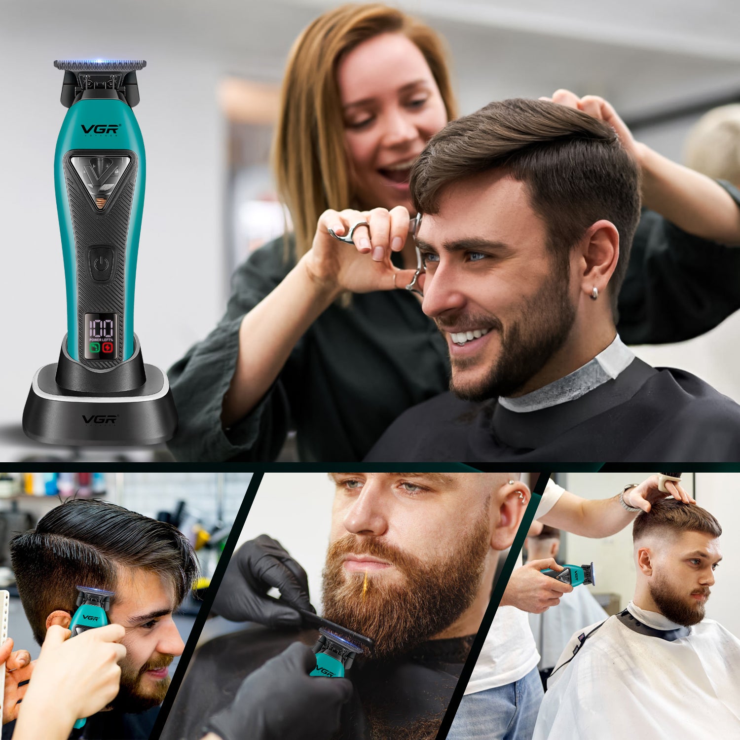 VGR V-035T Professional Hair Trimmer with 9000 RPM Vector Motor