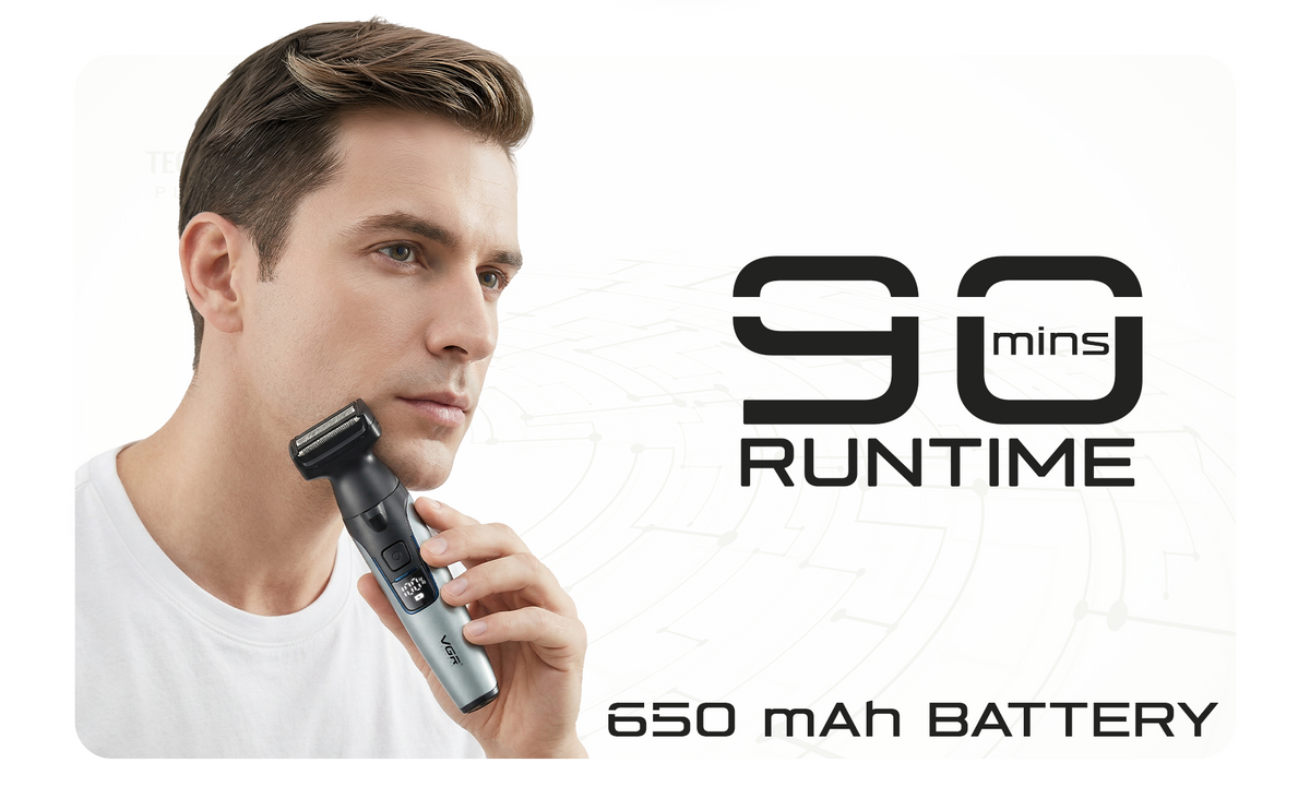 VGR V-634 Professional Grooming Kit with 150 Min Runtime, Grey
