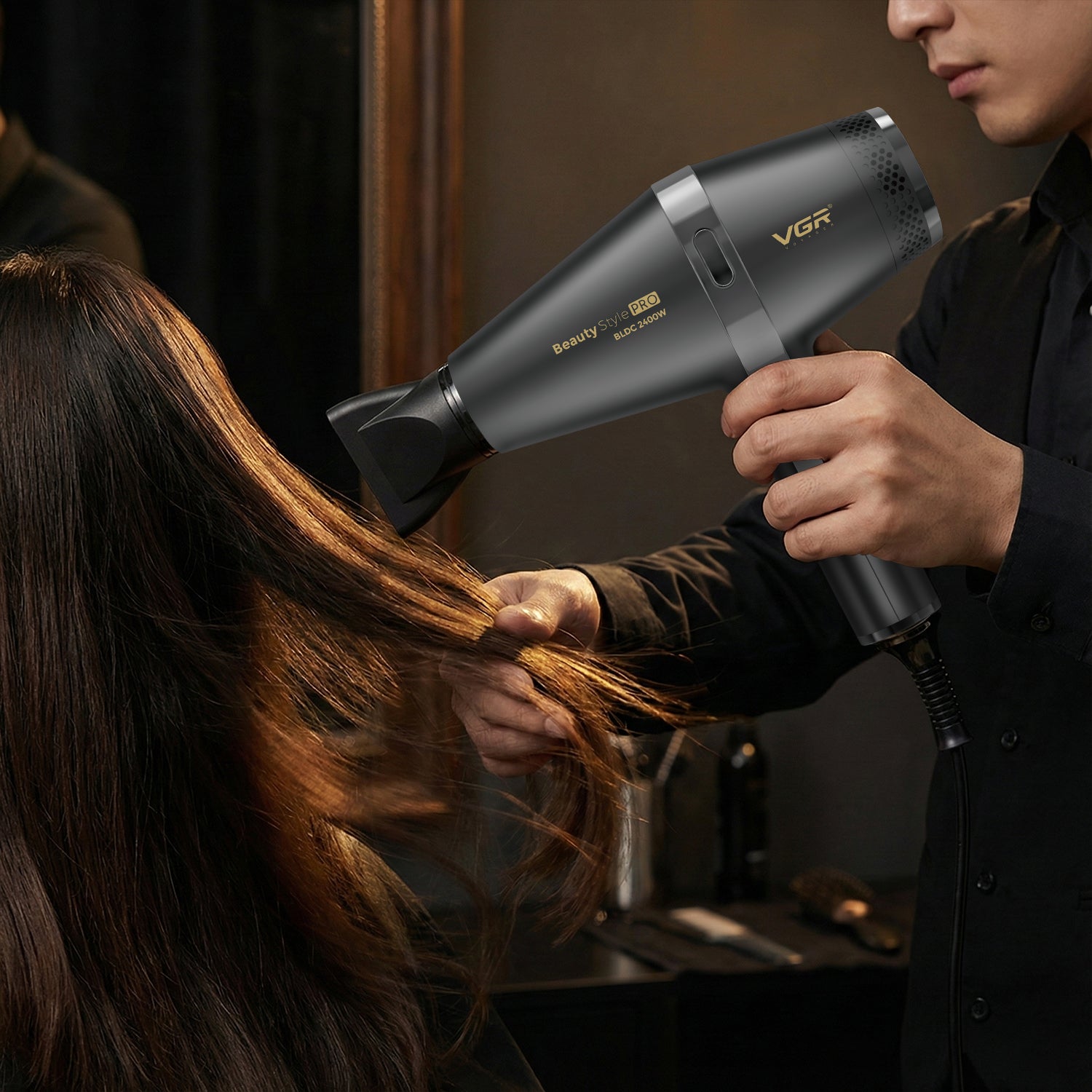 VGR V-409 Professional Hair Dryer | 2400W BLDC Motor | Barber Series