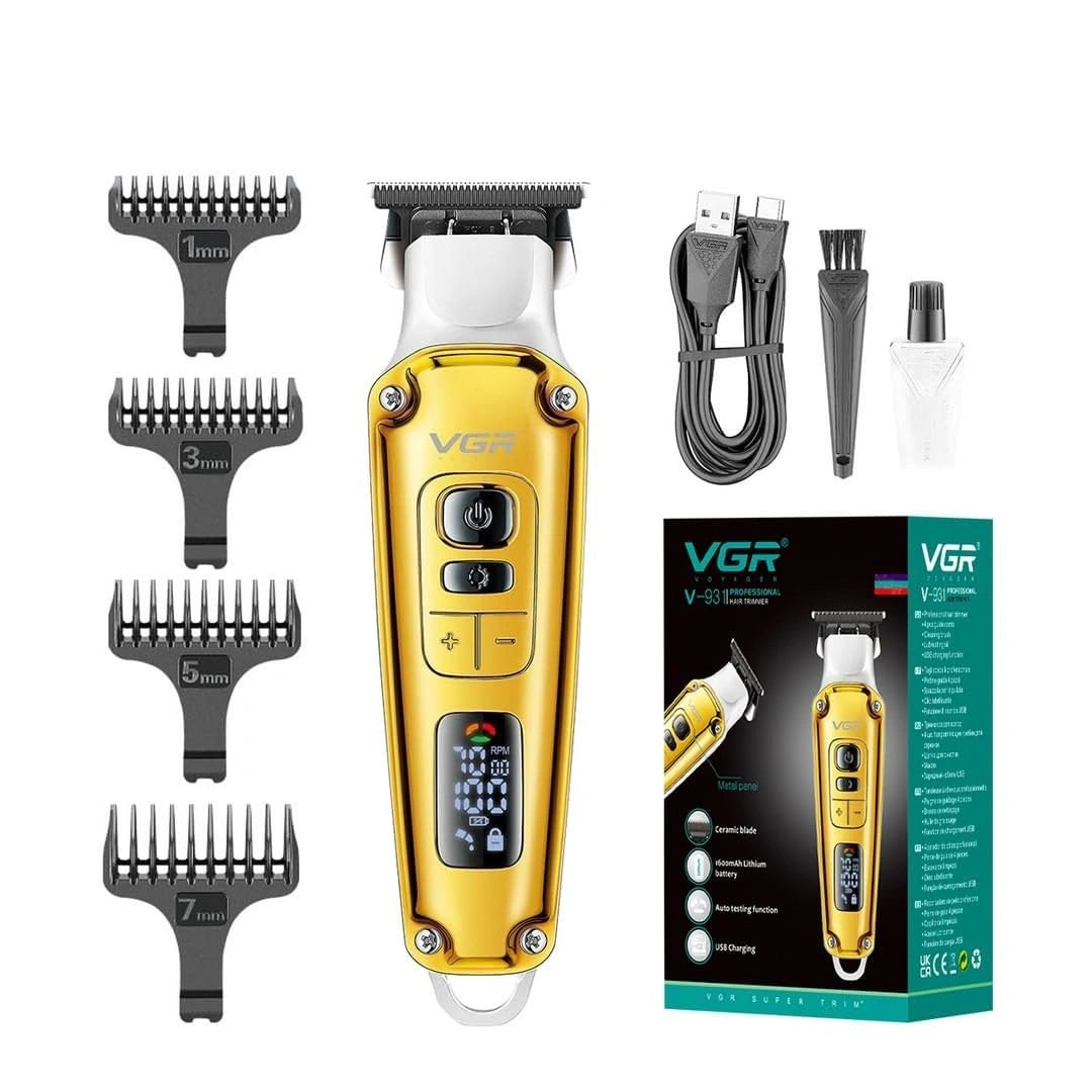 VGR V-931 Professional Hair Trimmer for Men – Adjustable Speeds &Powerful Lithium Battery