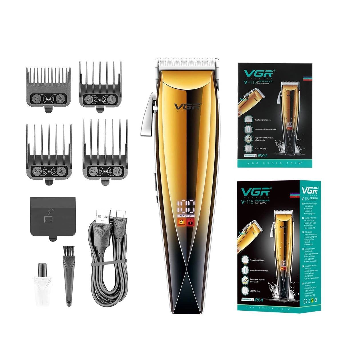 VGR V-115 Professional Hair Clipper For Men