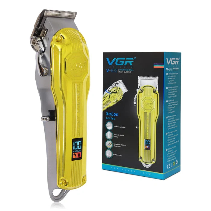 VGR V-672 Professional Hair Clipper For Men, Gold..