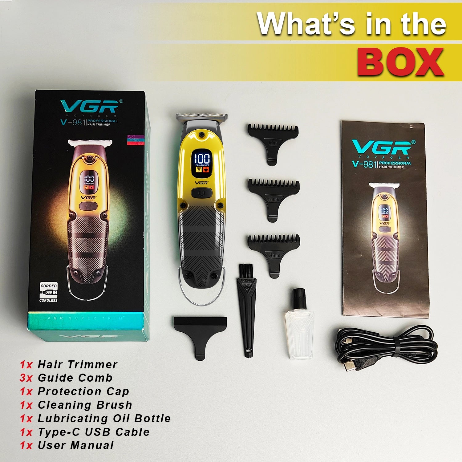 VGR V-981 Professional Hair Trimmer