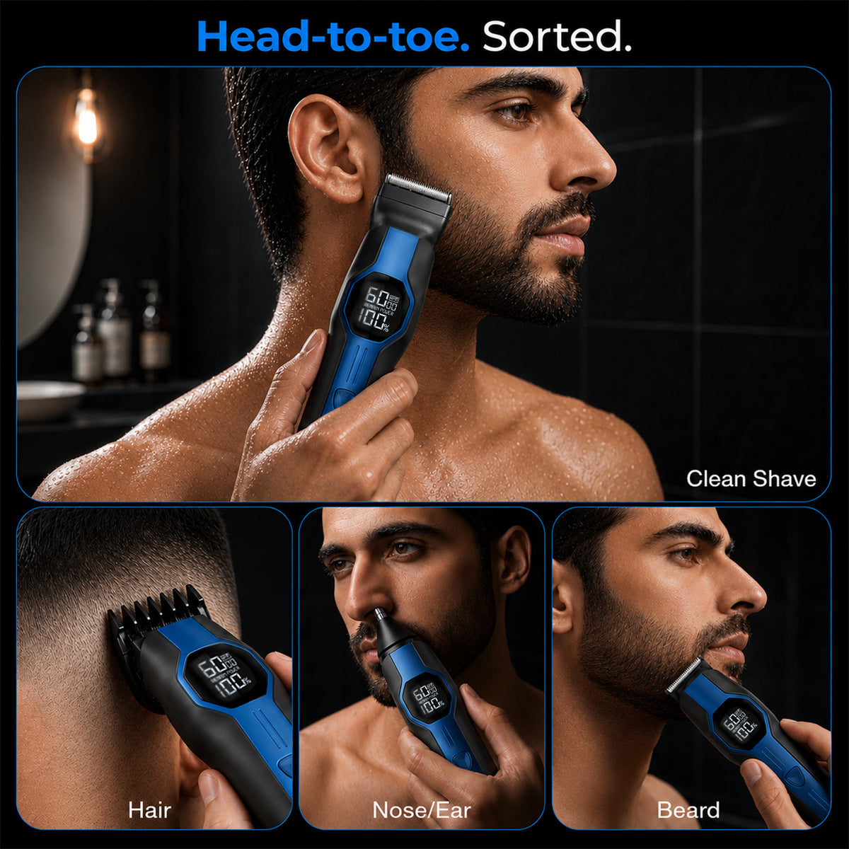 VGR V-173 Professional Grooming Kit with 210 Min Runtime