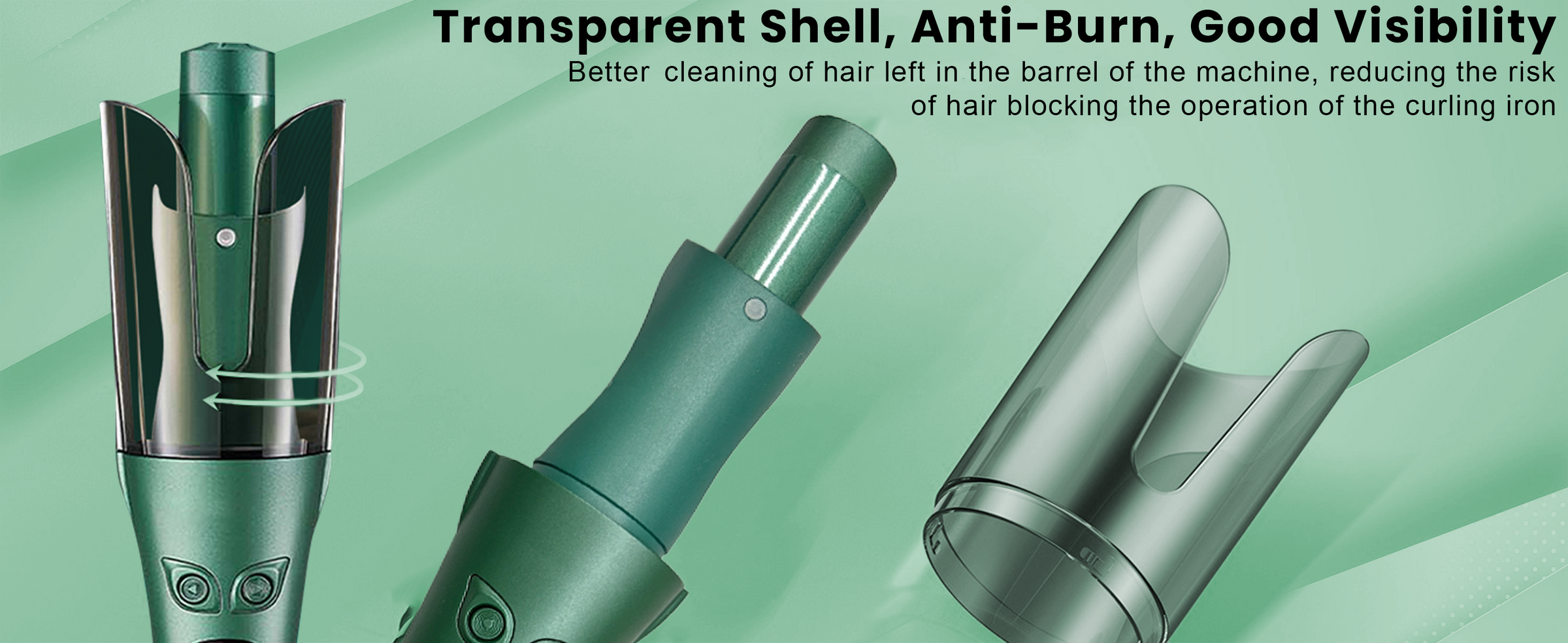 VGR V-583 Automatic Hair Curler For Women (Green)