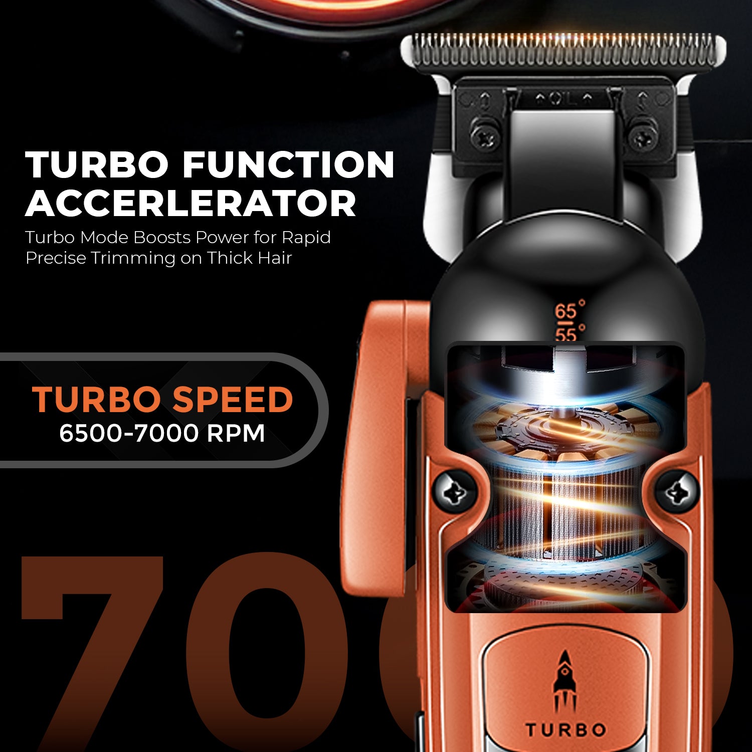 VGR V-274 Professional Hair Trimmer with Ceramic-Titanium Blades & Turbo Function
