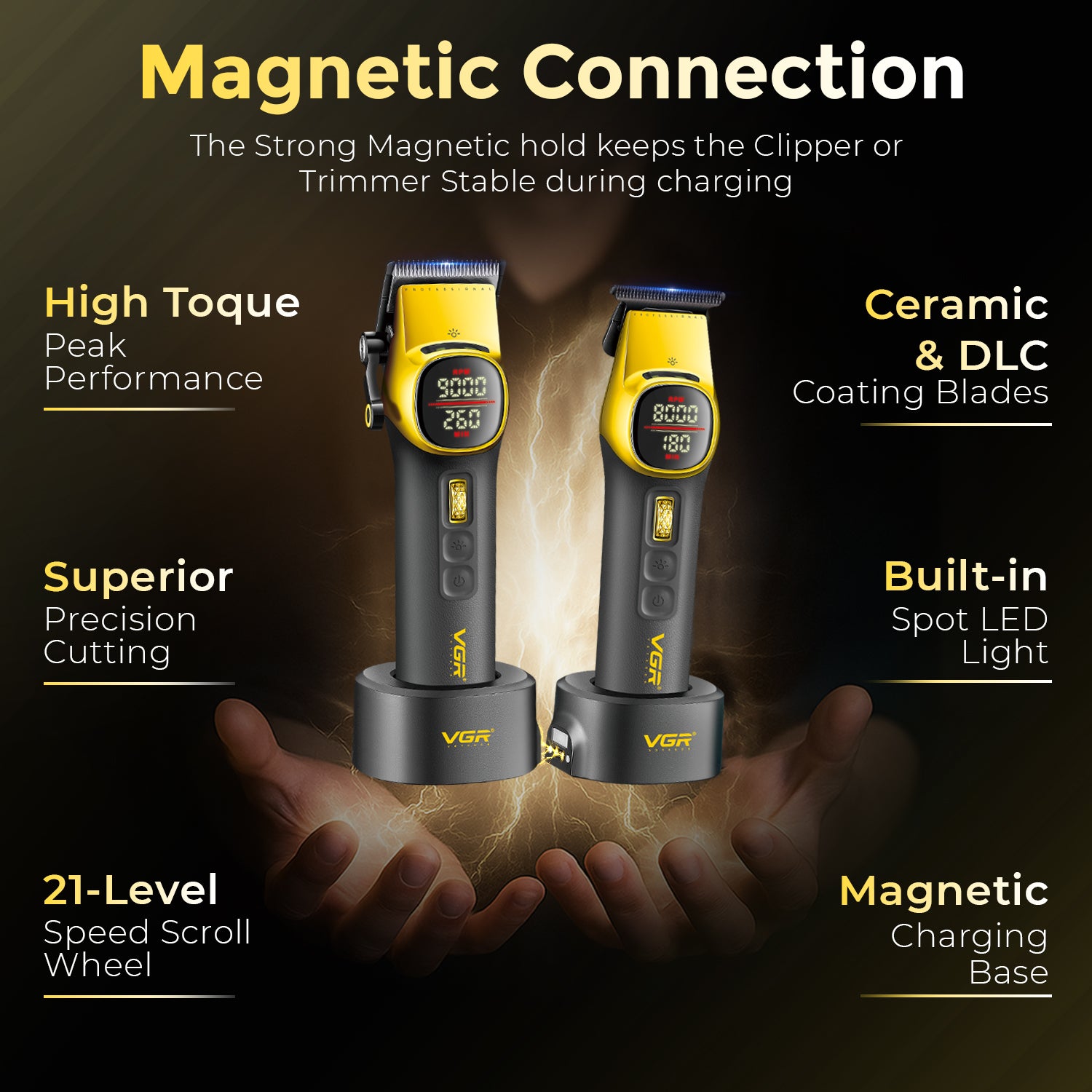 VGR V-885 S2 Rotafinity Pro 2 in 1 Barber Set