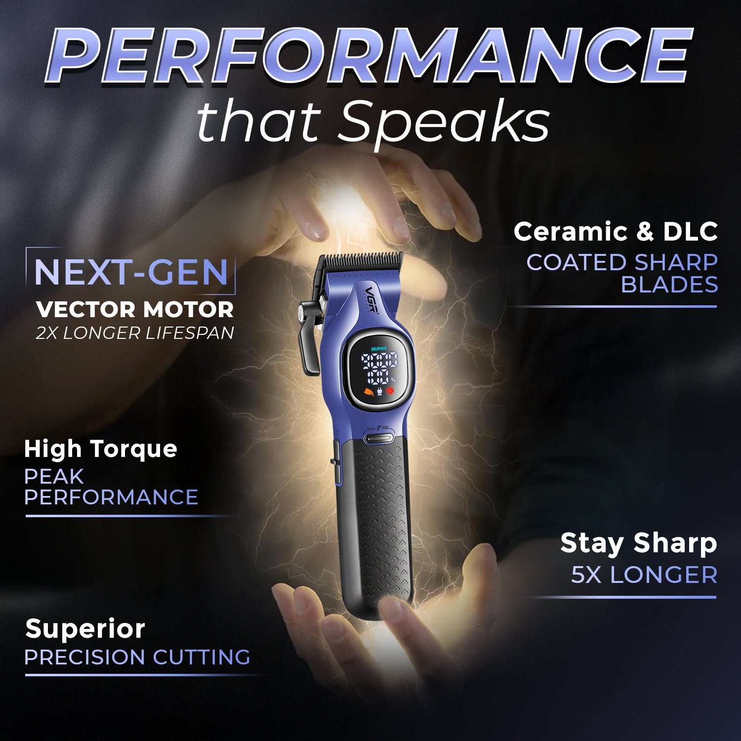 VGR V-886C Professional Hair Clipper