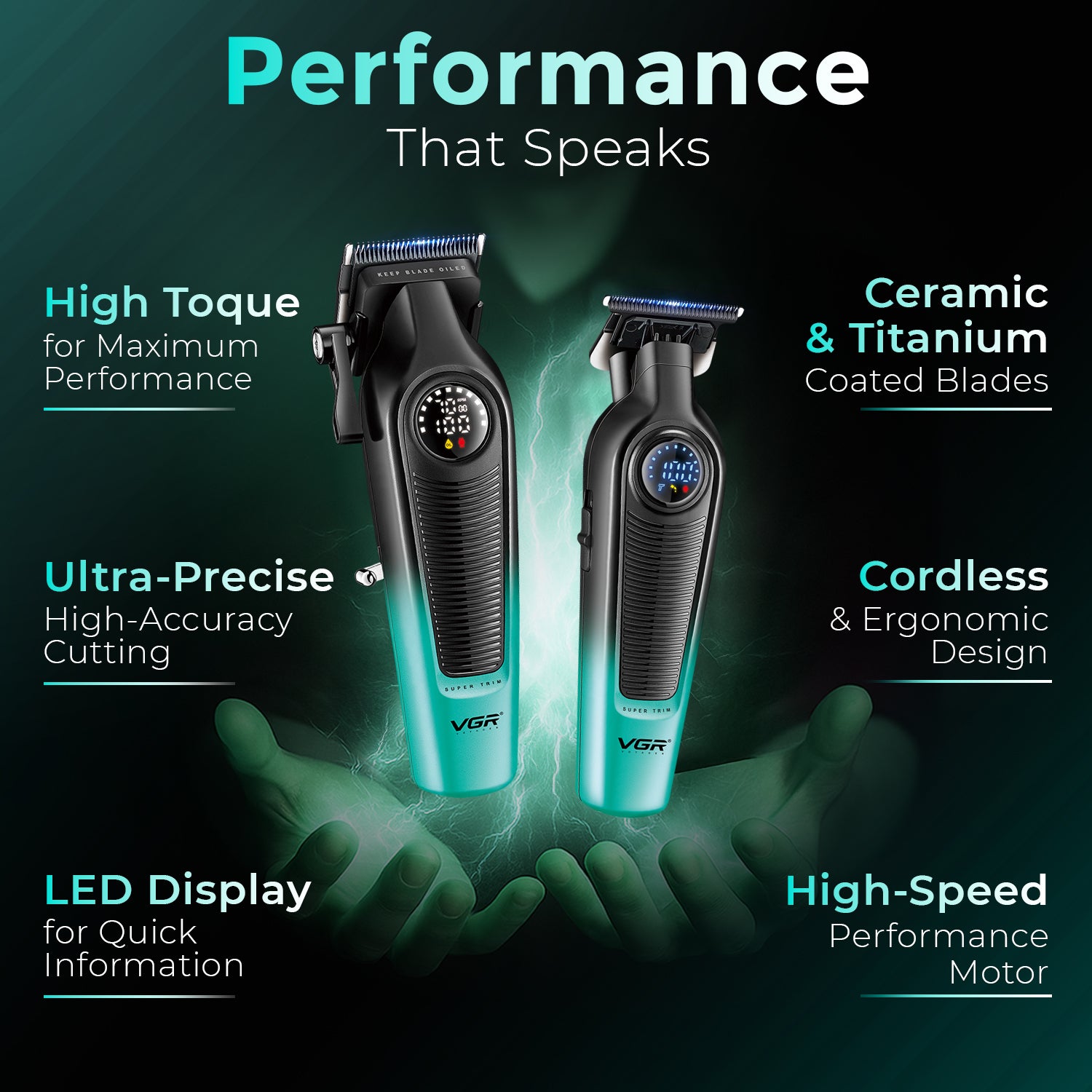 VGR V-196 & V-996 Professional Barber Combo