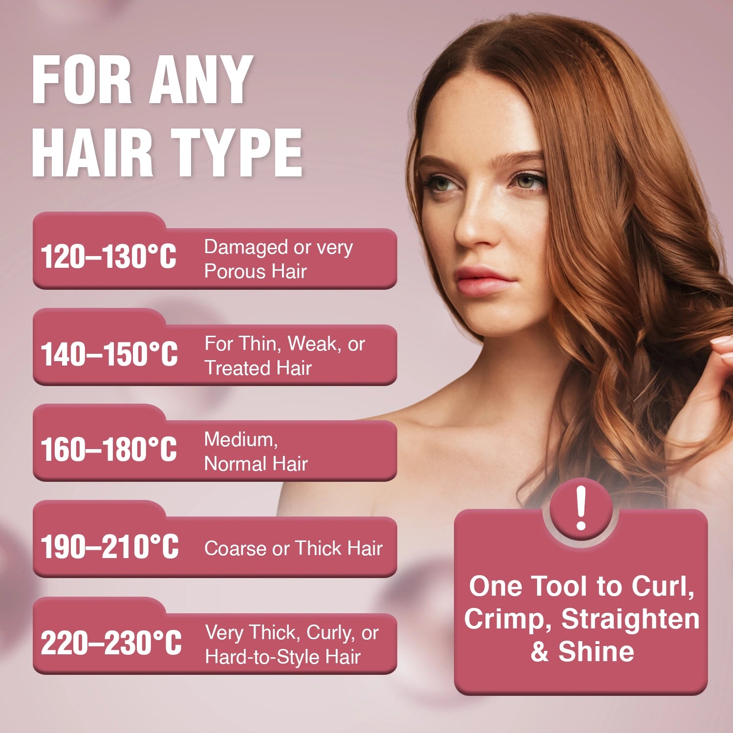 VGR V-563 Professional 4 in 1 Hair Beauty Styler (Pink)
