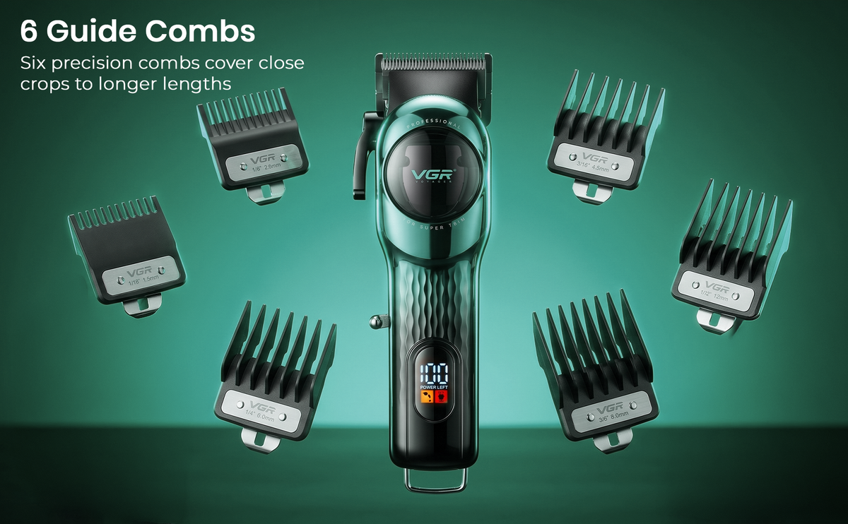 VGR V-166 Professional Hair Clipper for Salon Professionals and Personal Use, Green