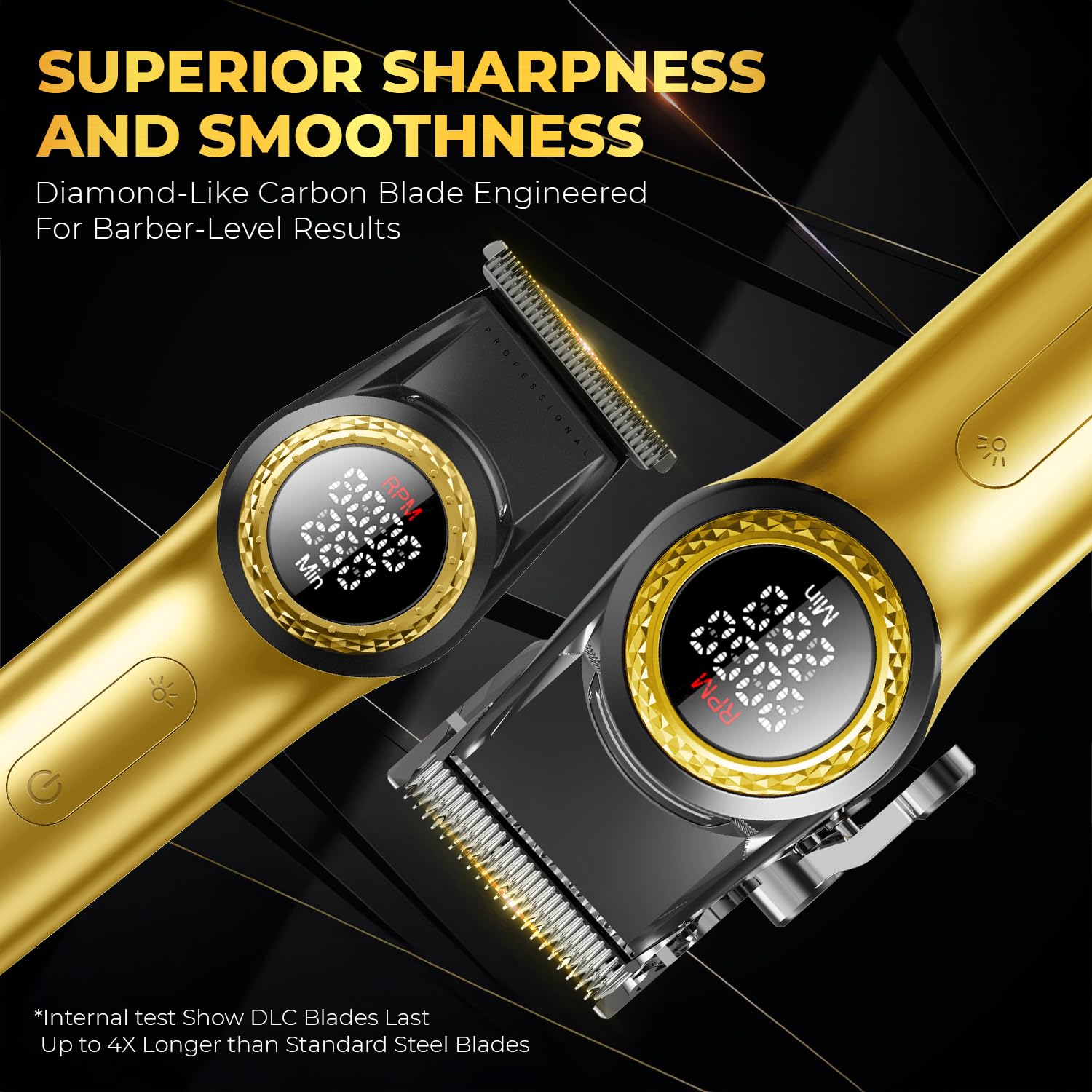 VGR V-001PRO & V-977 Professional Barber Combo For Men, 9000 RPM, 300 Min Runtime, Gold