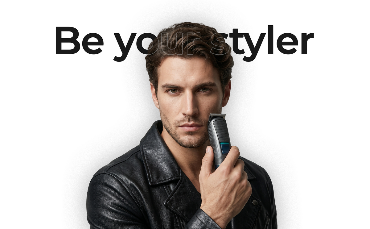 VGR V-108 Professional 10-in-1 Men’s Grooming Kit with 120 min Runtime, Black & Blue