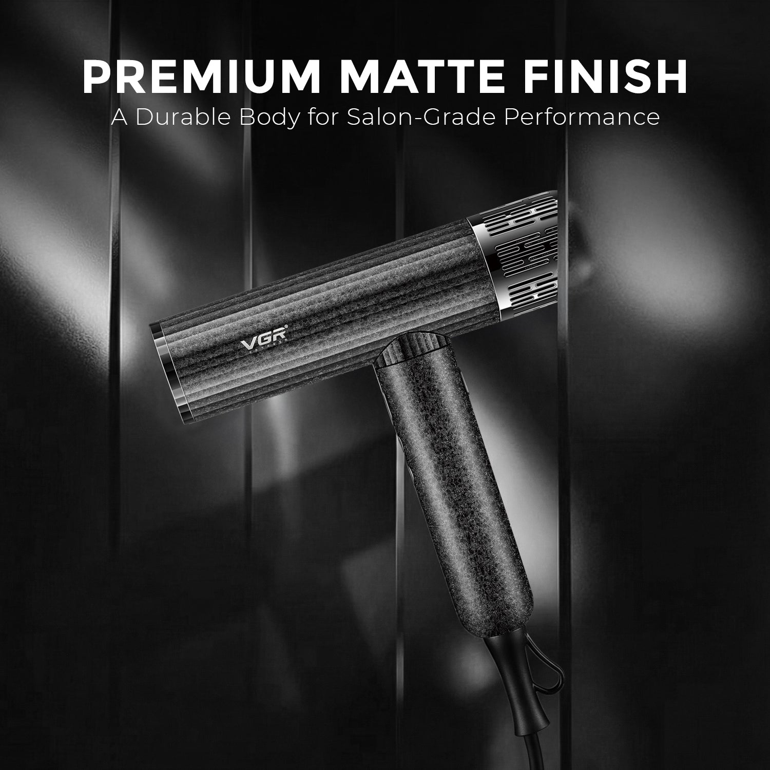 VGR V-640HD Professional Hair Dryer | Barber Series | 1600–1900W High-Speed BLDC Motor