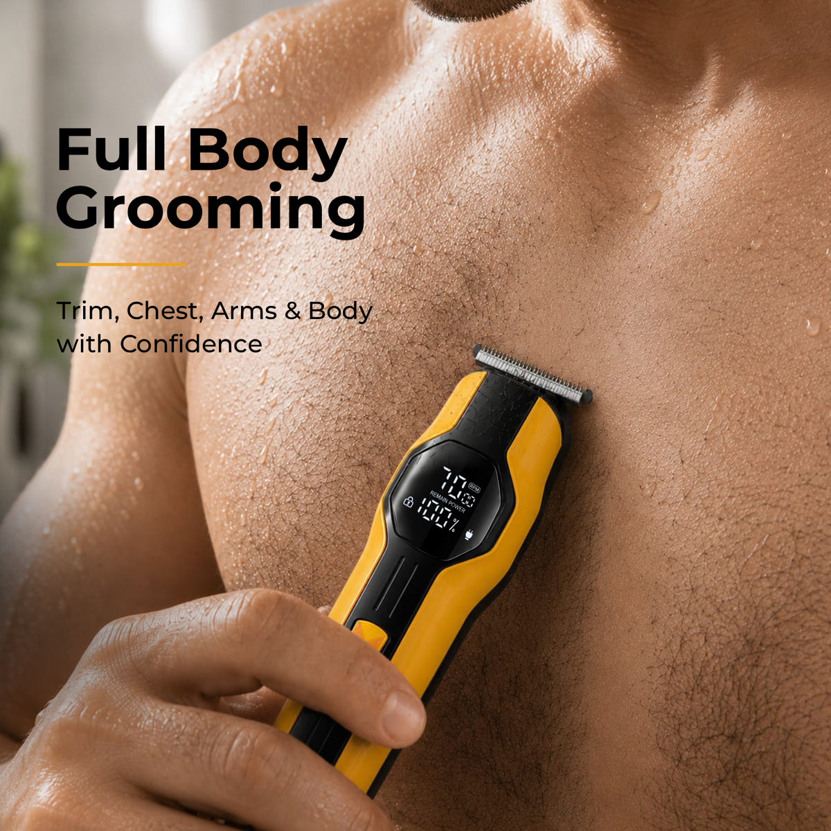 VGR V-173 Professional Grooming Kit with 210 Min Runtime, Yellow
