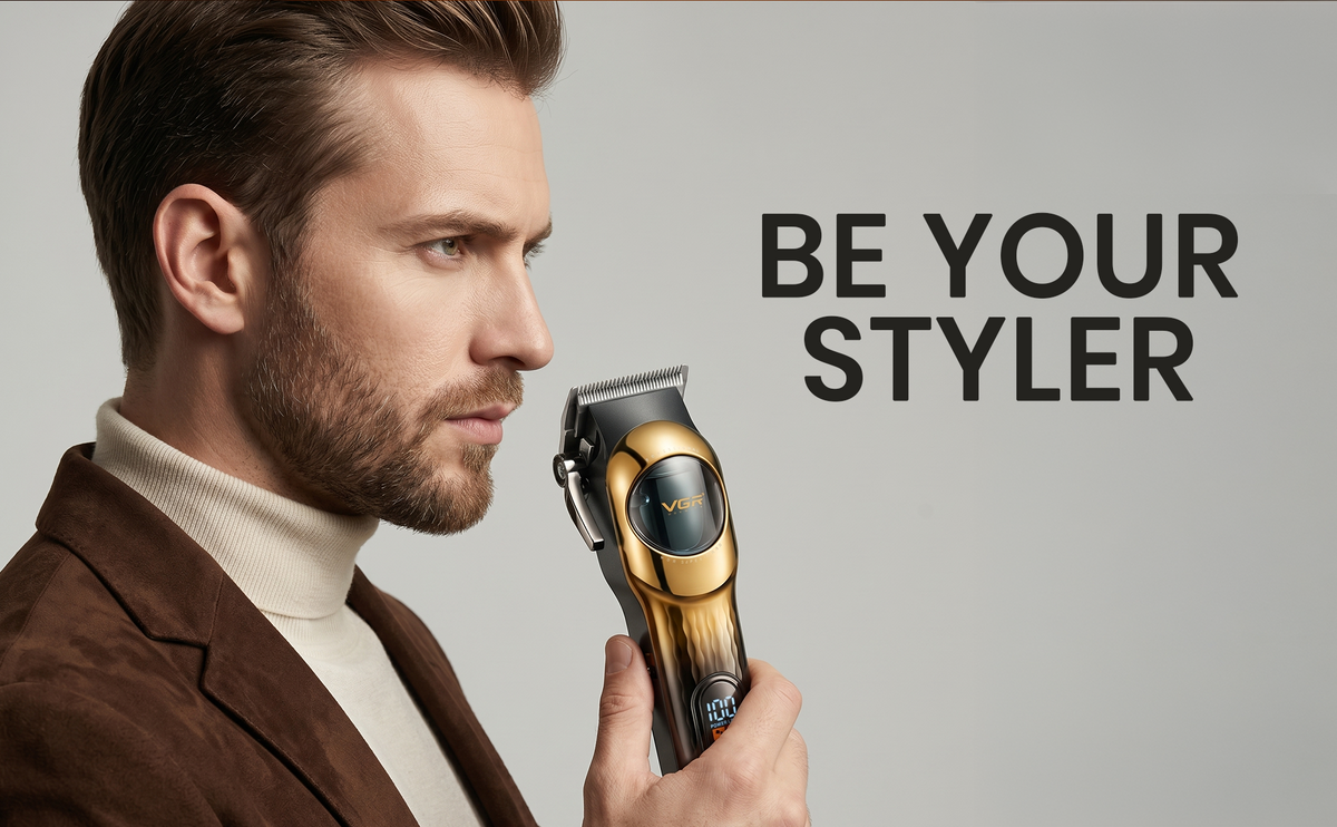 VGR V-166 Professional Hair Clipper for Salon Professionals and Personal Use (Gold)