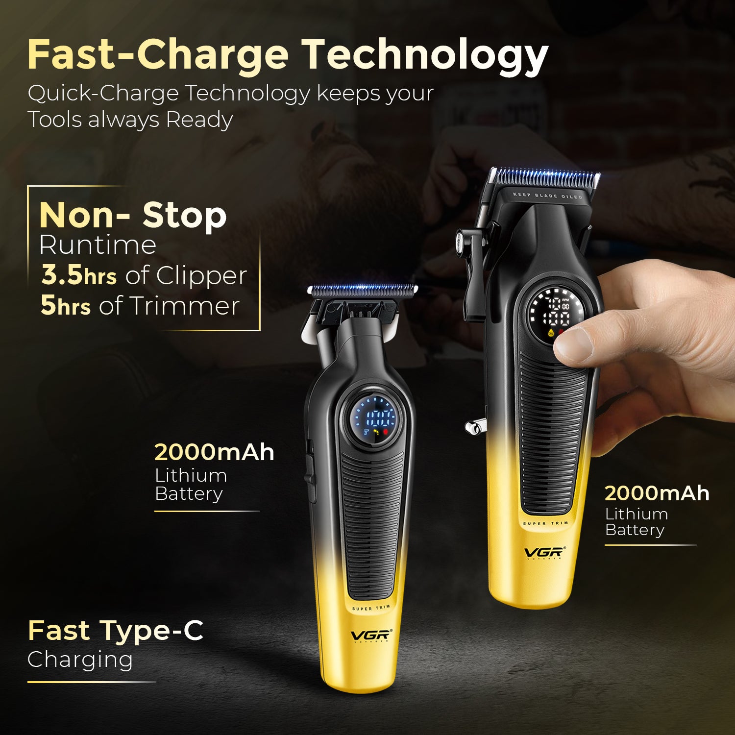 VGR V-196 & V-996 Professional Barber Combo