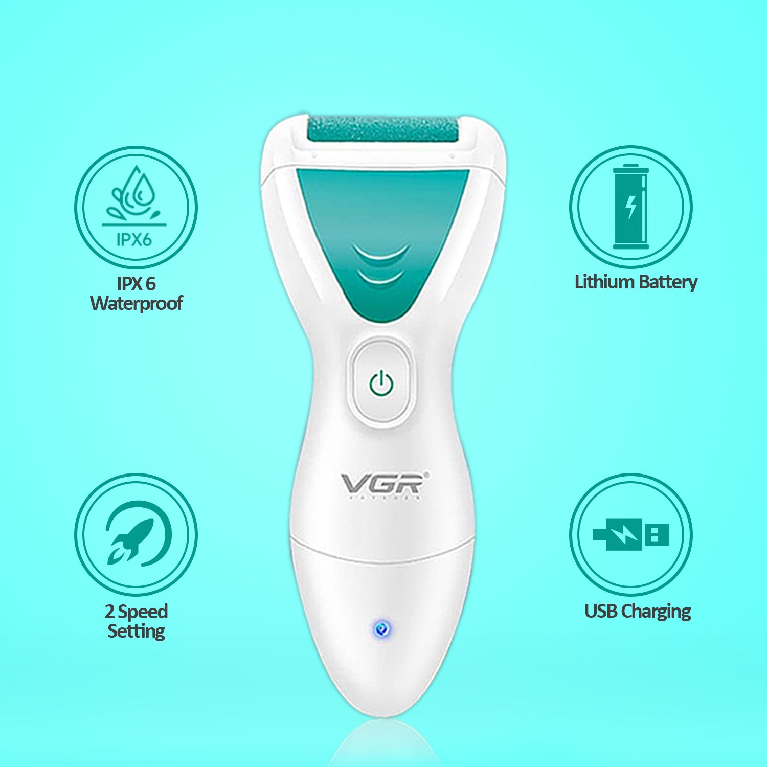 VGR V-812 2 In 1 Professional IPX 6 Waterproof Callus Remover