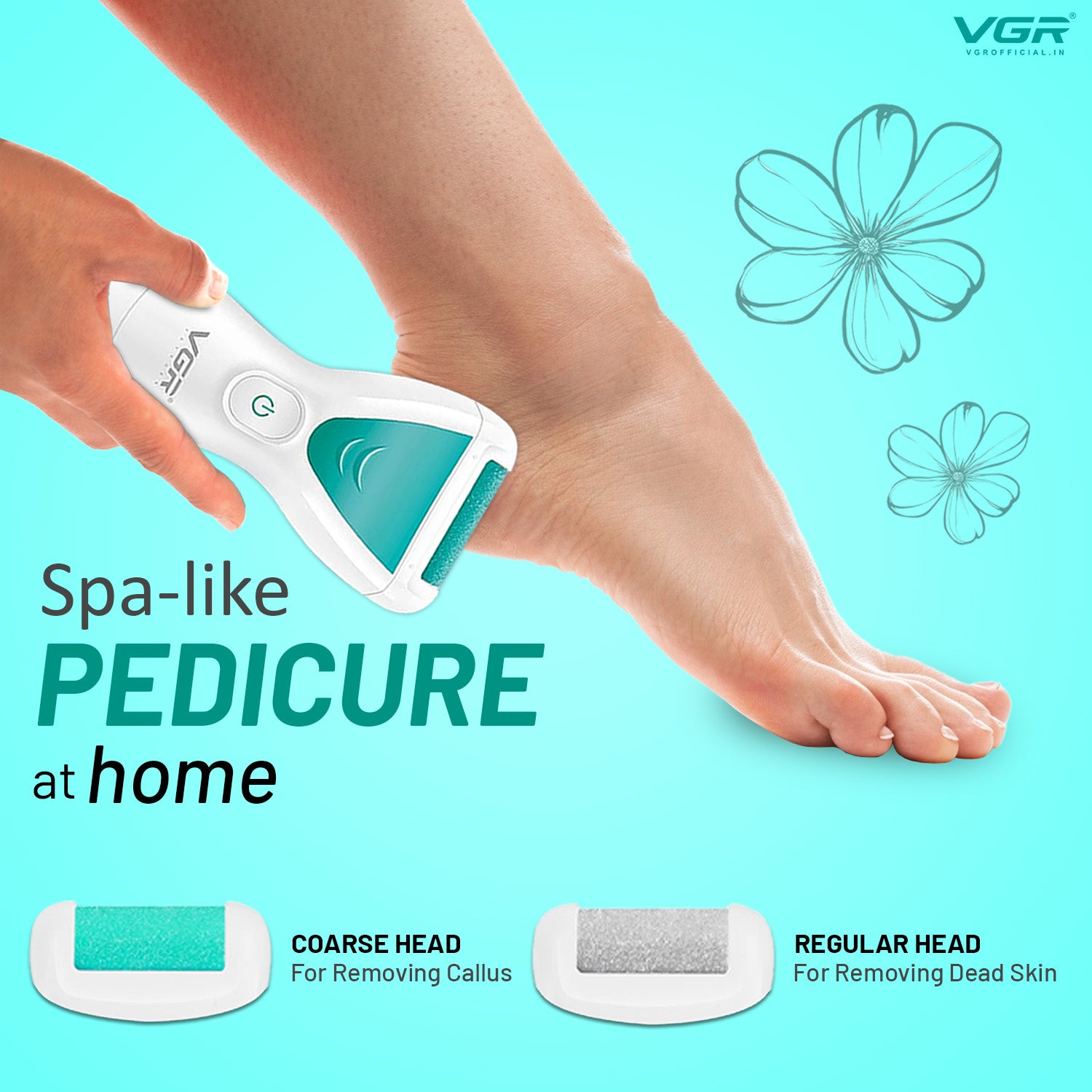 VGR V-812 2 In 1 Professional IPX 6 Waterproof Callus Remover