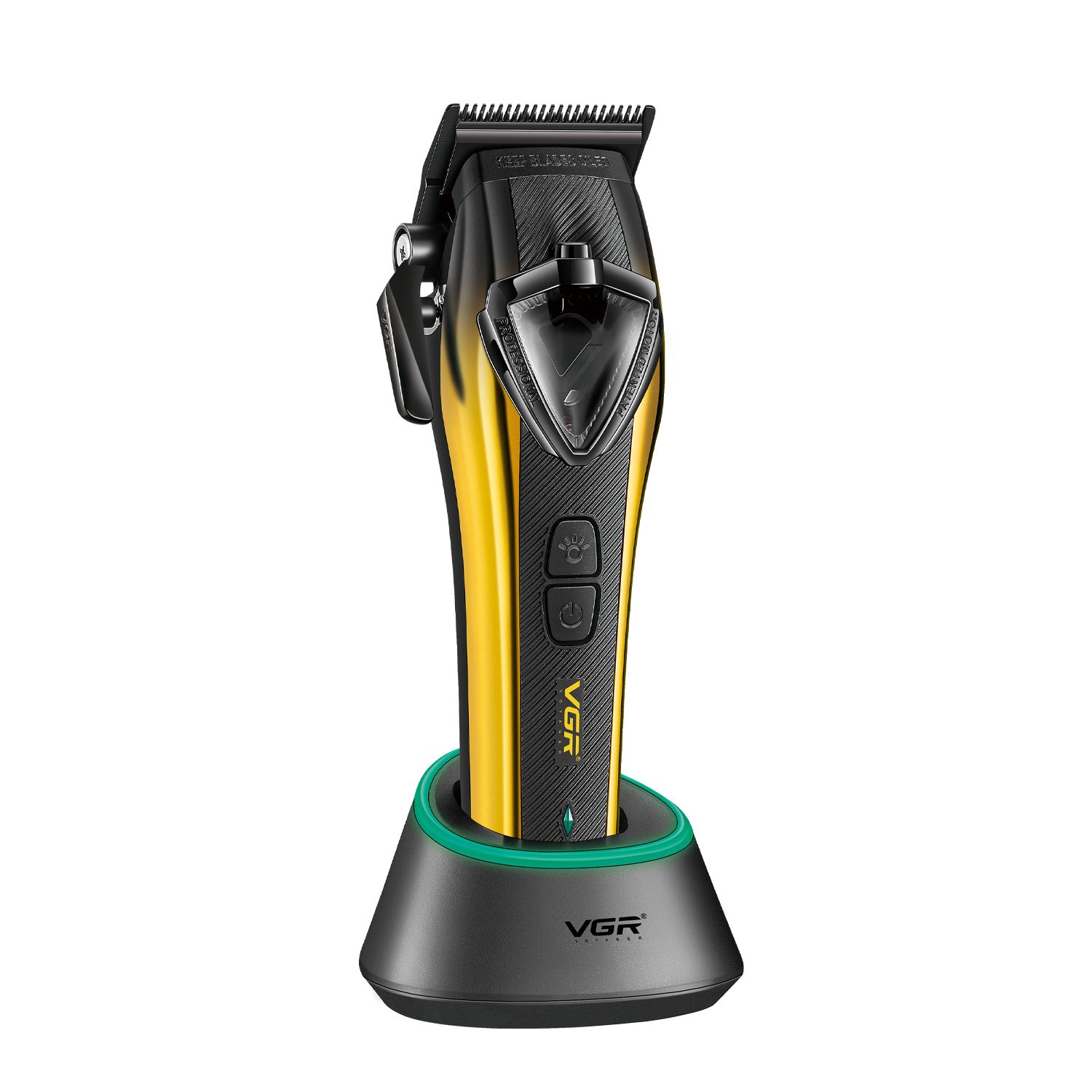 VGR V-883C Professional Hair Clipper for Salon & Men, Green & Black