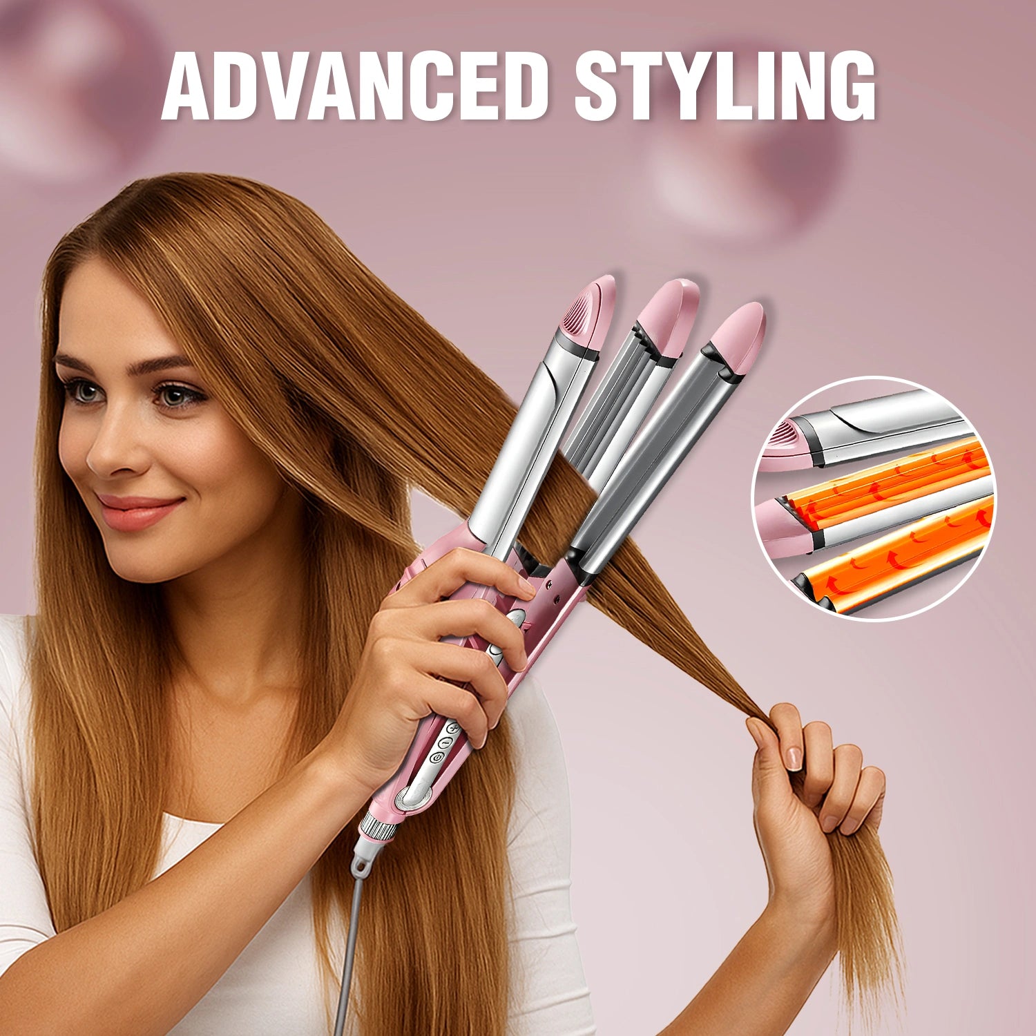 VGR V-563 Professional 4 in 1 Hair Beauty Styler (Pink)