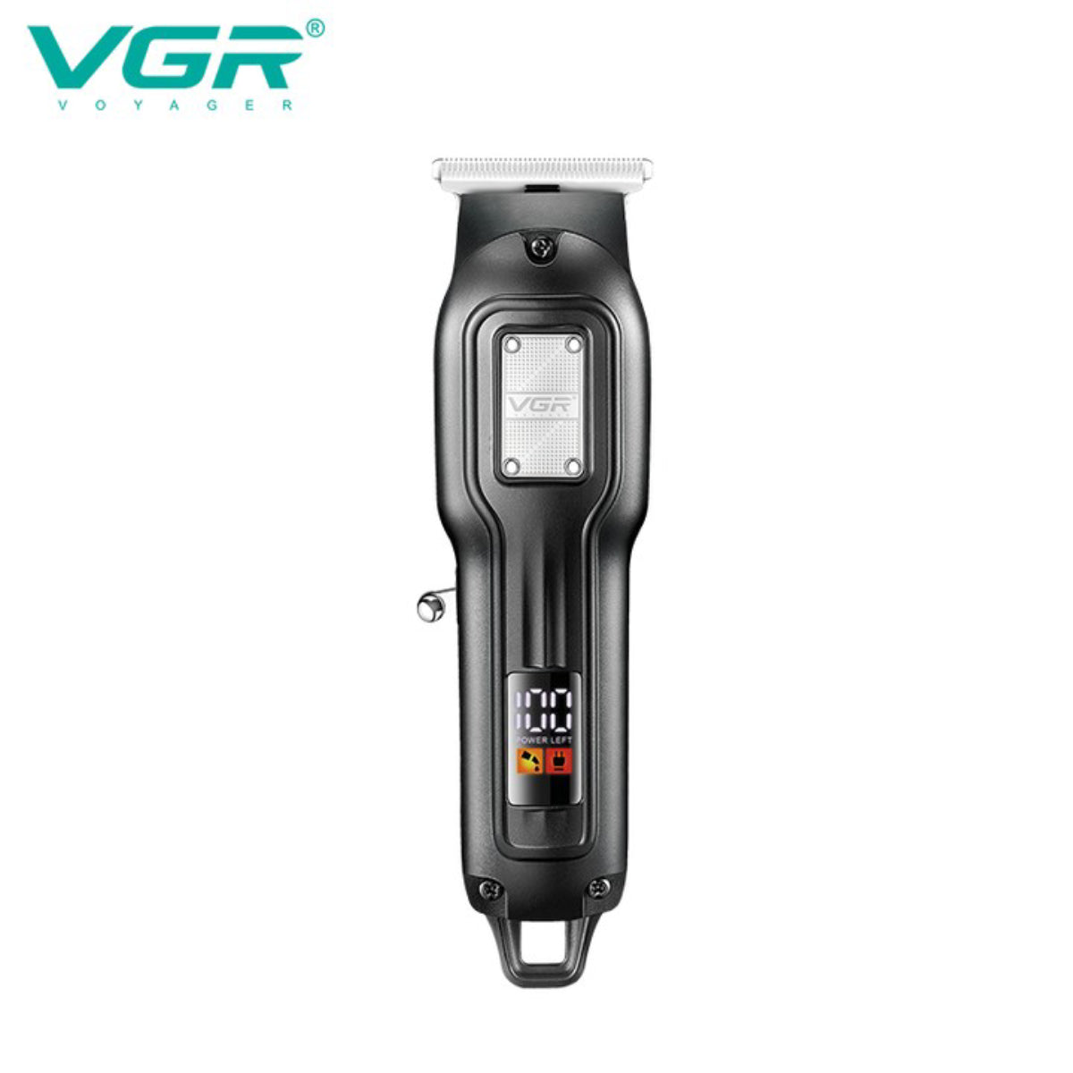 VGR V-918 Professional Hair Trimmer with Precision T-Blade, LED Display, and 100-Minute Runtime, Black