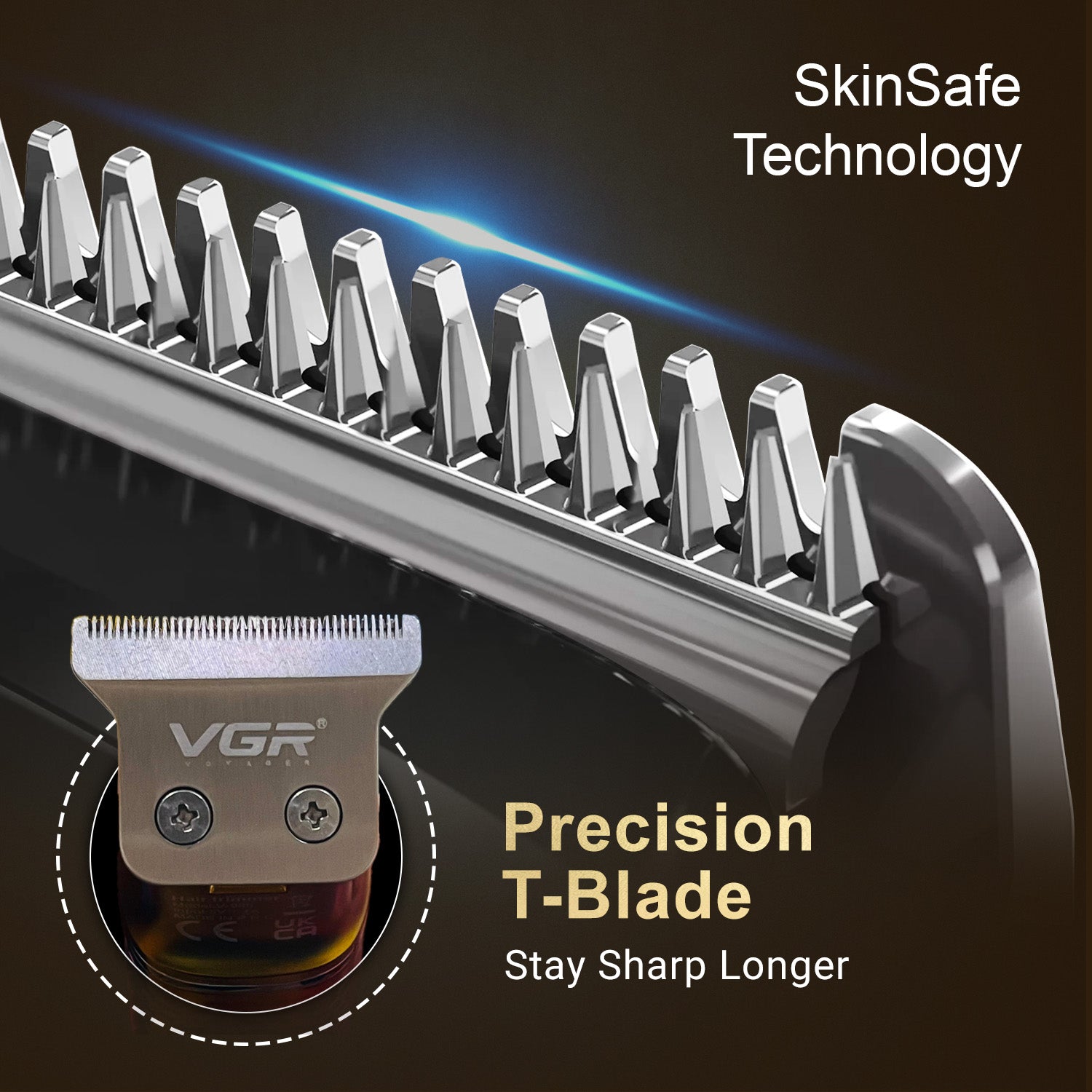 VGR V-986 Professional T-blade Precision Hair Trimmer for Men