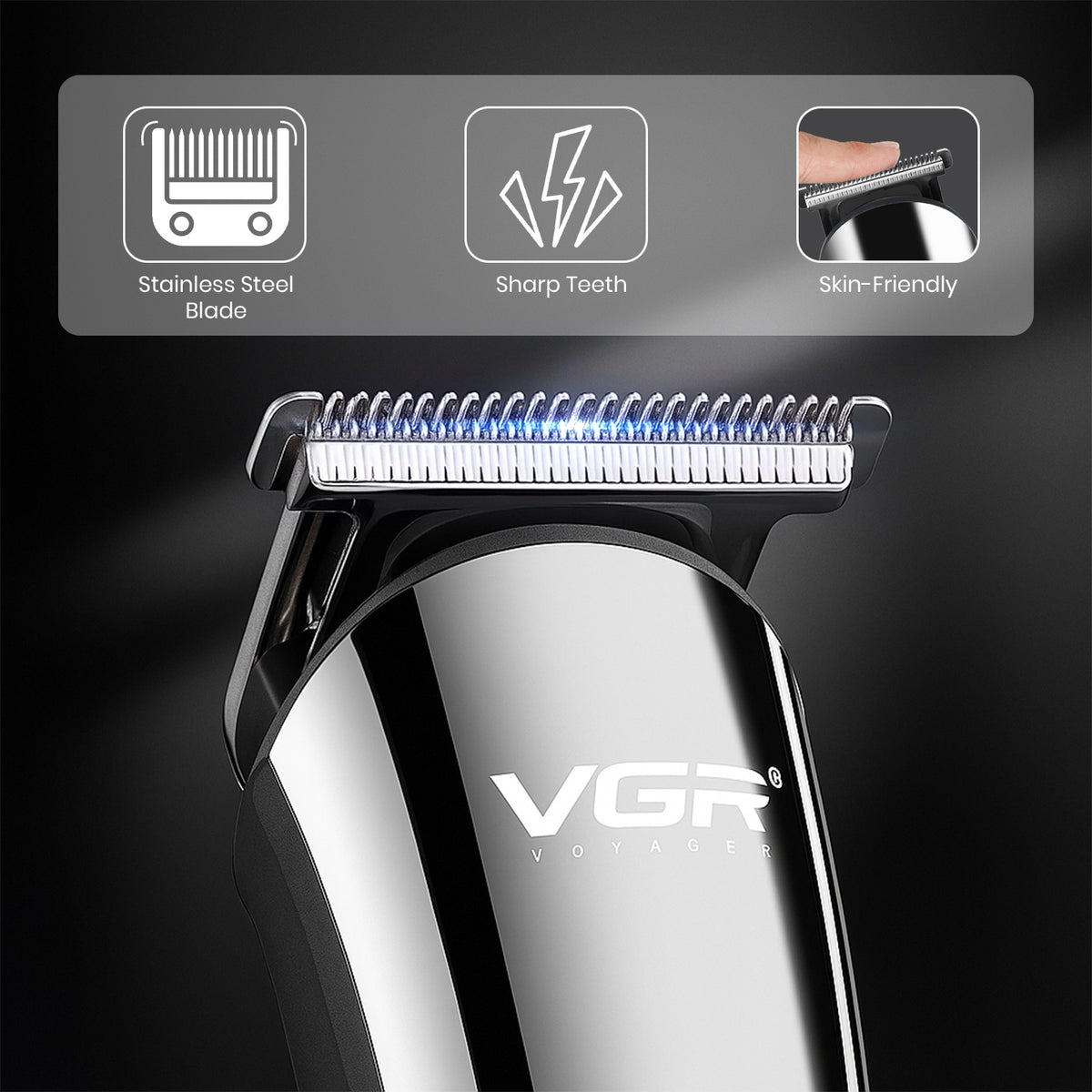 VGR V-107 Professional Grooming Kit For Men with 150 Min Runtime, Silver
