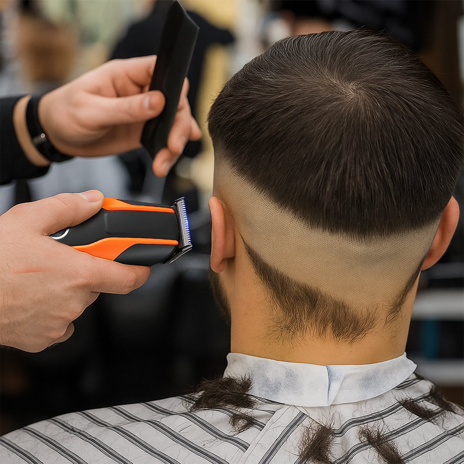 VGR V-999 Trimmer 120 min Runtime 4 Length Settings For Salon & Mens (Orange)