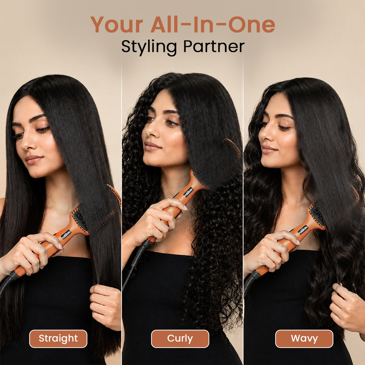 VGR V-527 Professional Hair Straightener Comb, Orange