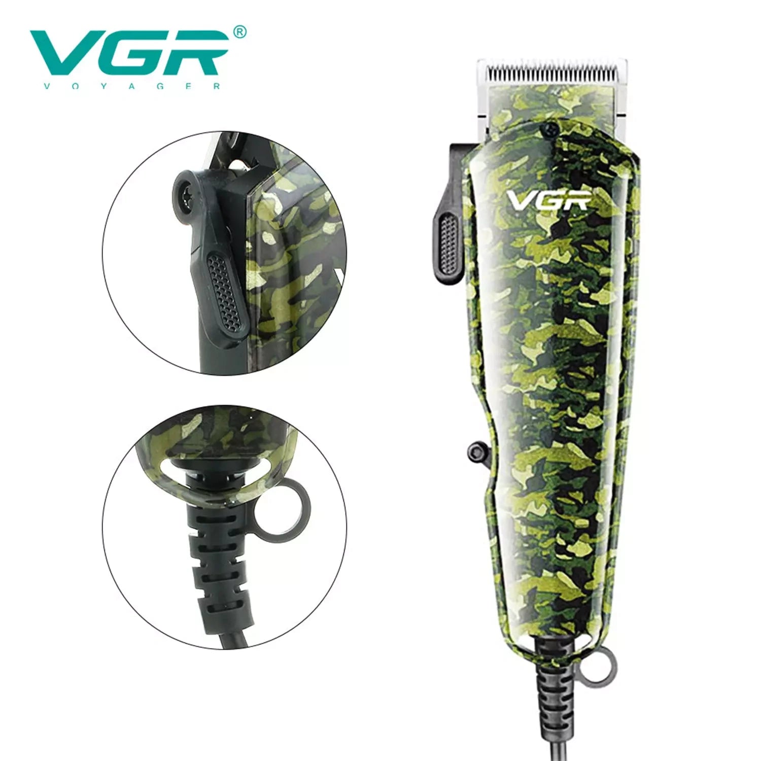 VGR V-126 Hair Clipper for Men, Camouflage