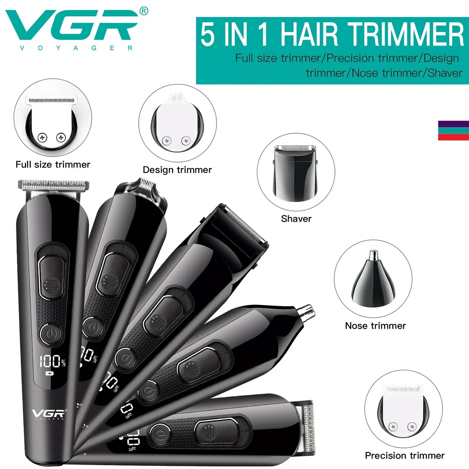 VGR V-175 Grooming kit For Men, Matte Grey