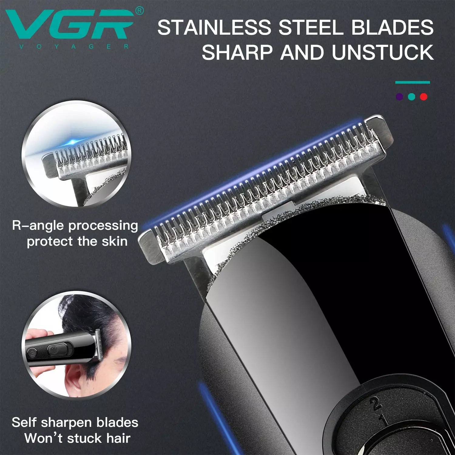 VGR V-175 Grooming kit For Men, Matte Grey