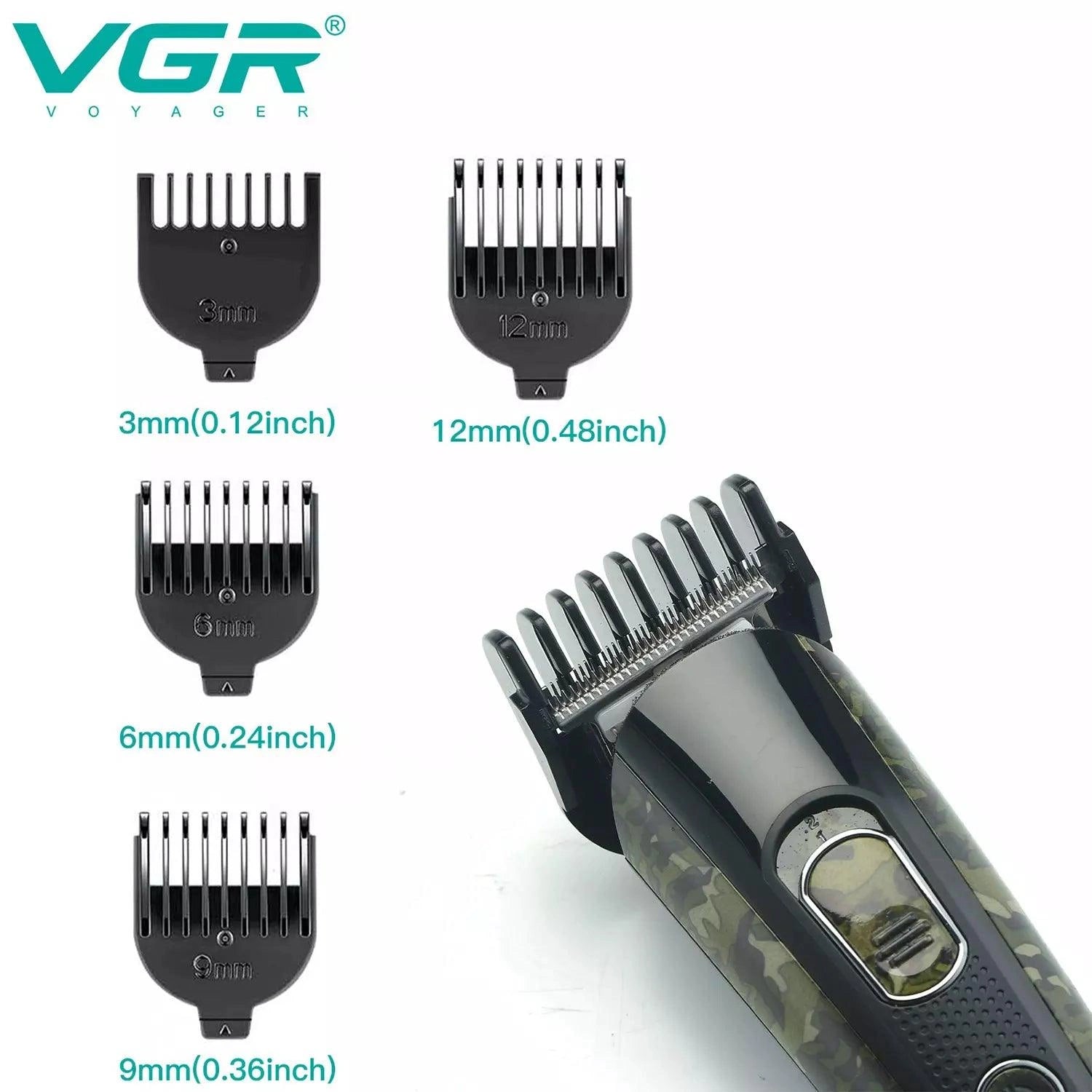 VGR V-271 Hair Trimmer For Men, Army Green