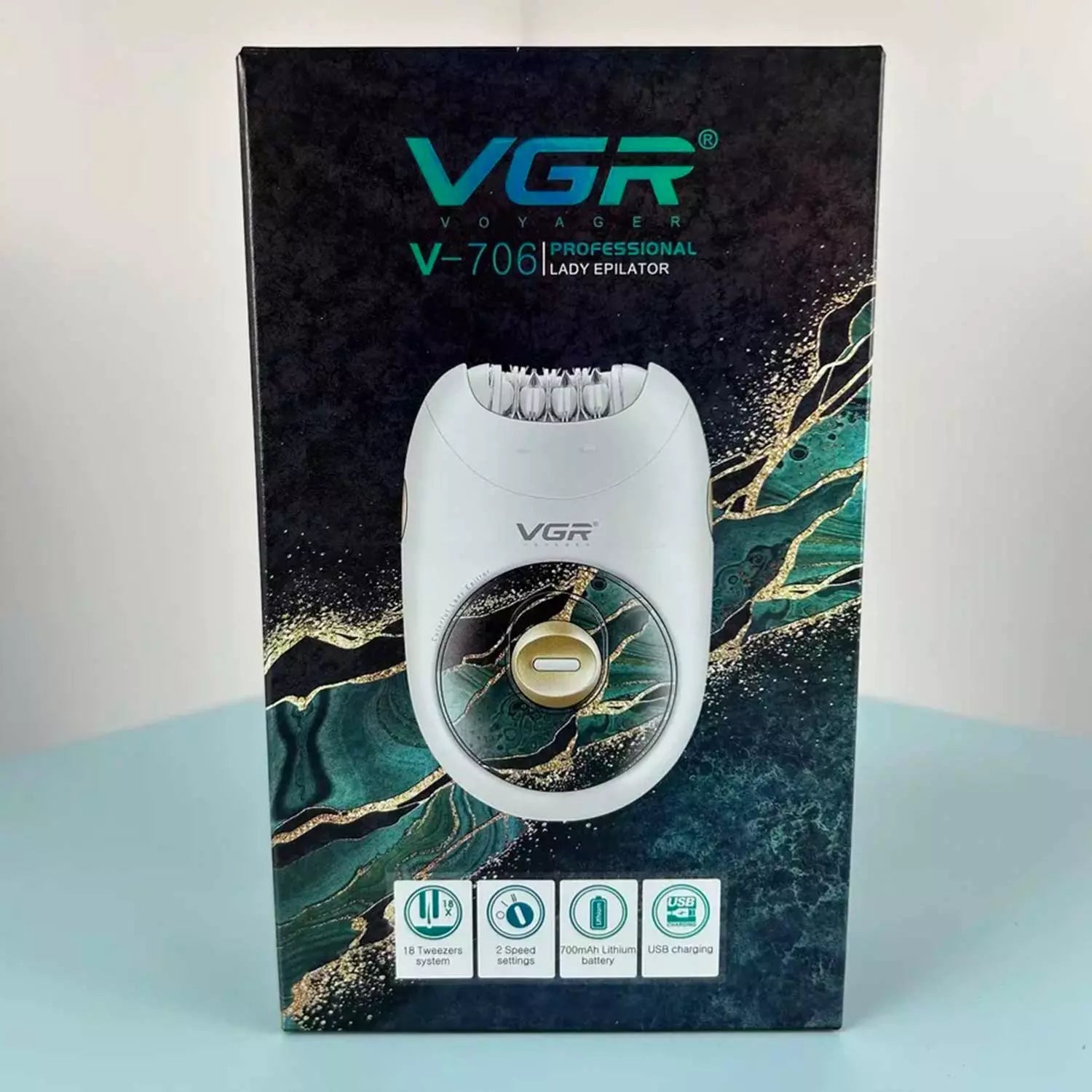 VGR V-706 Epilator For Women, White