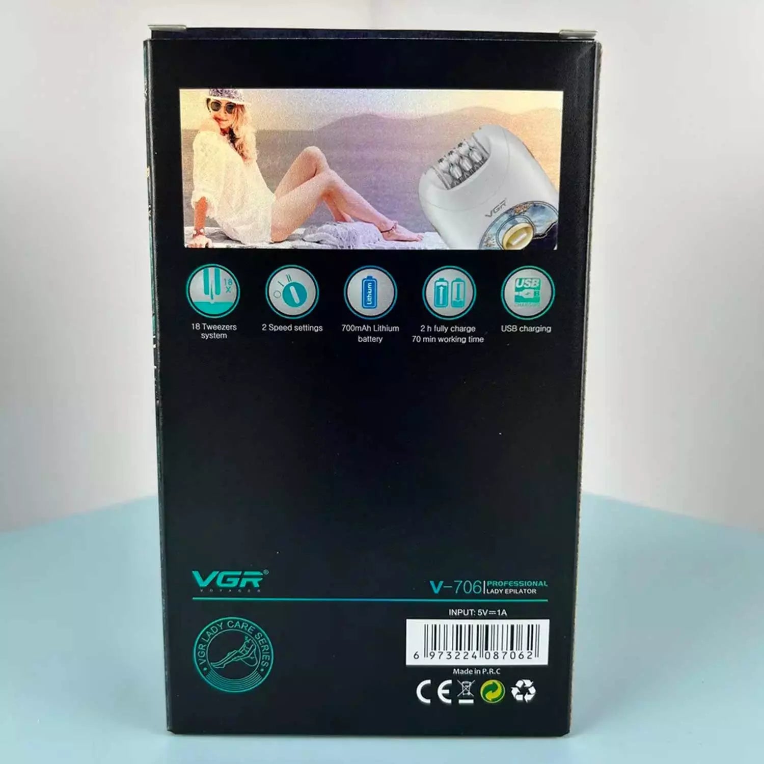 VGR V-706 Epilator For Women, White