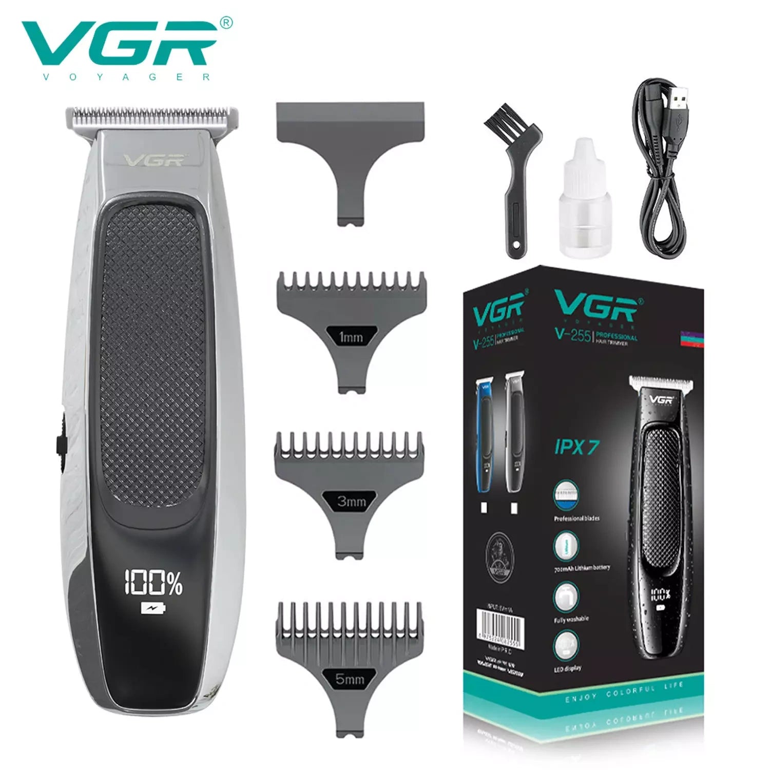 VGR V-255 IPX7 Waterproof Hair Trimmer For Men