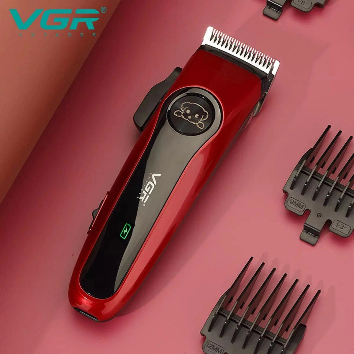 VGR V-202 Pet Animal Hair Clipper, Red