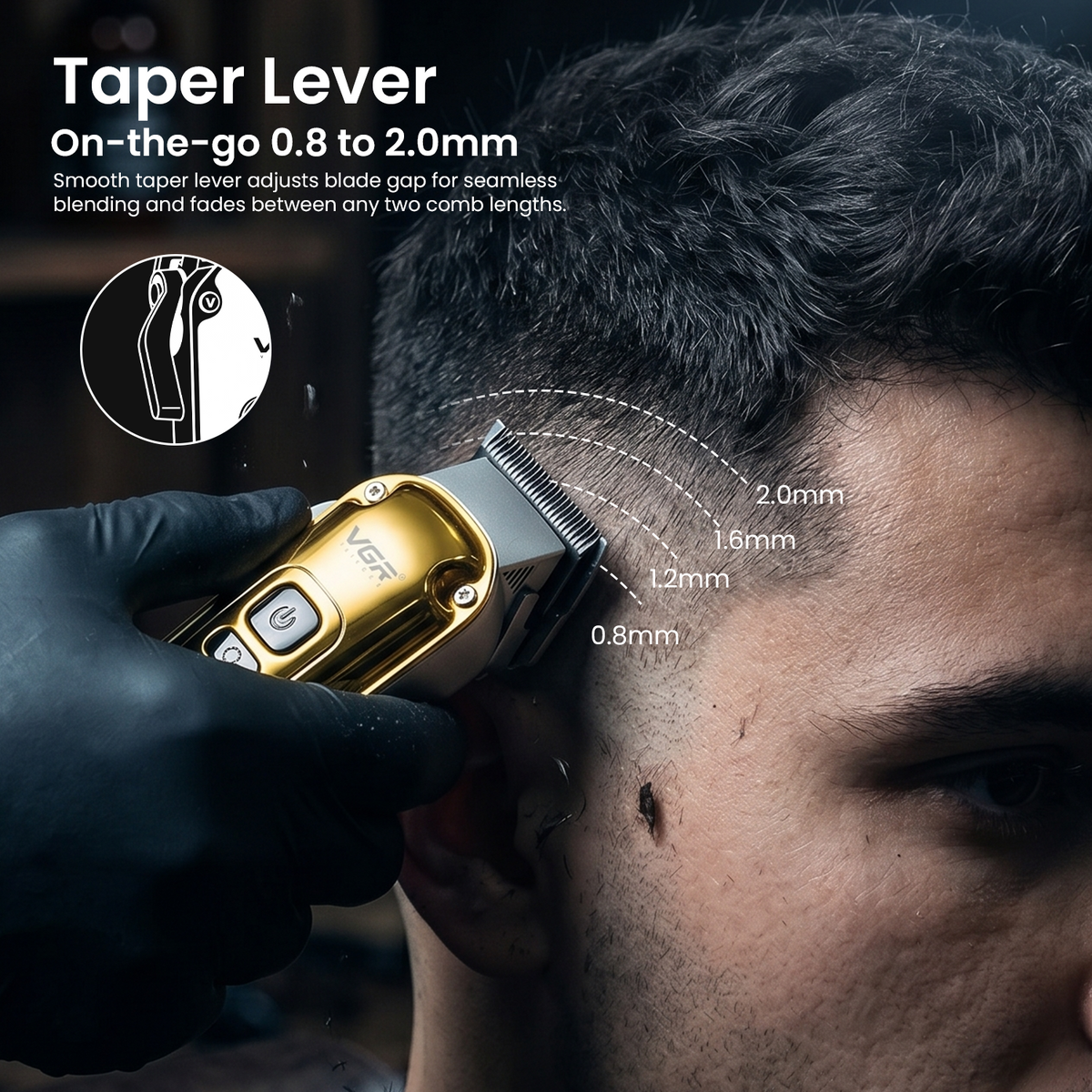 VGR V-006 Professional Hair Clipper For Men, Gold