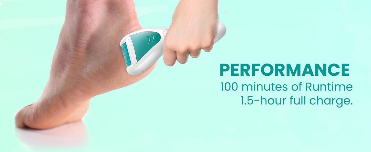 VGR V-812 Professional Callus Remover, IPX6, 100 Min Runtime, 2 Speed, White