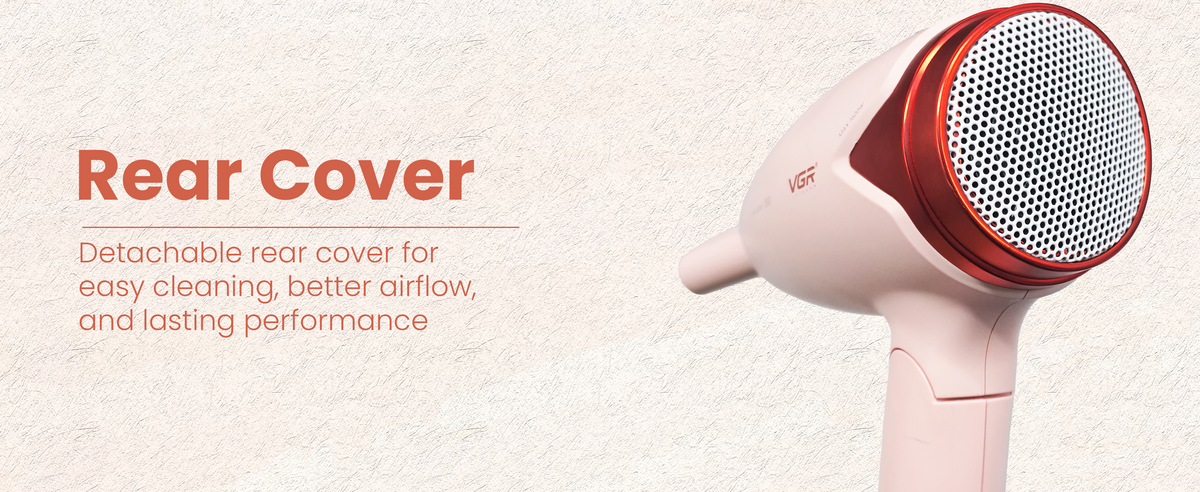 VGR V-428 Foldable Hair Dryer For Women, 2 Speed Settings, Cool Shot, Pink