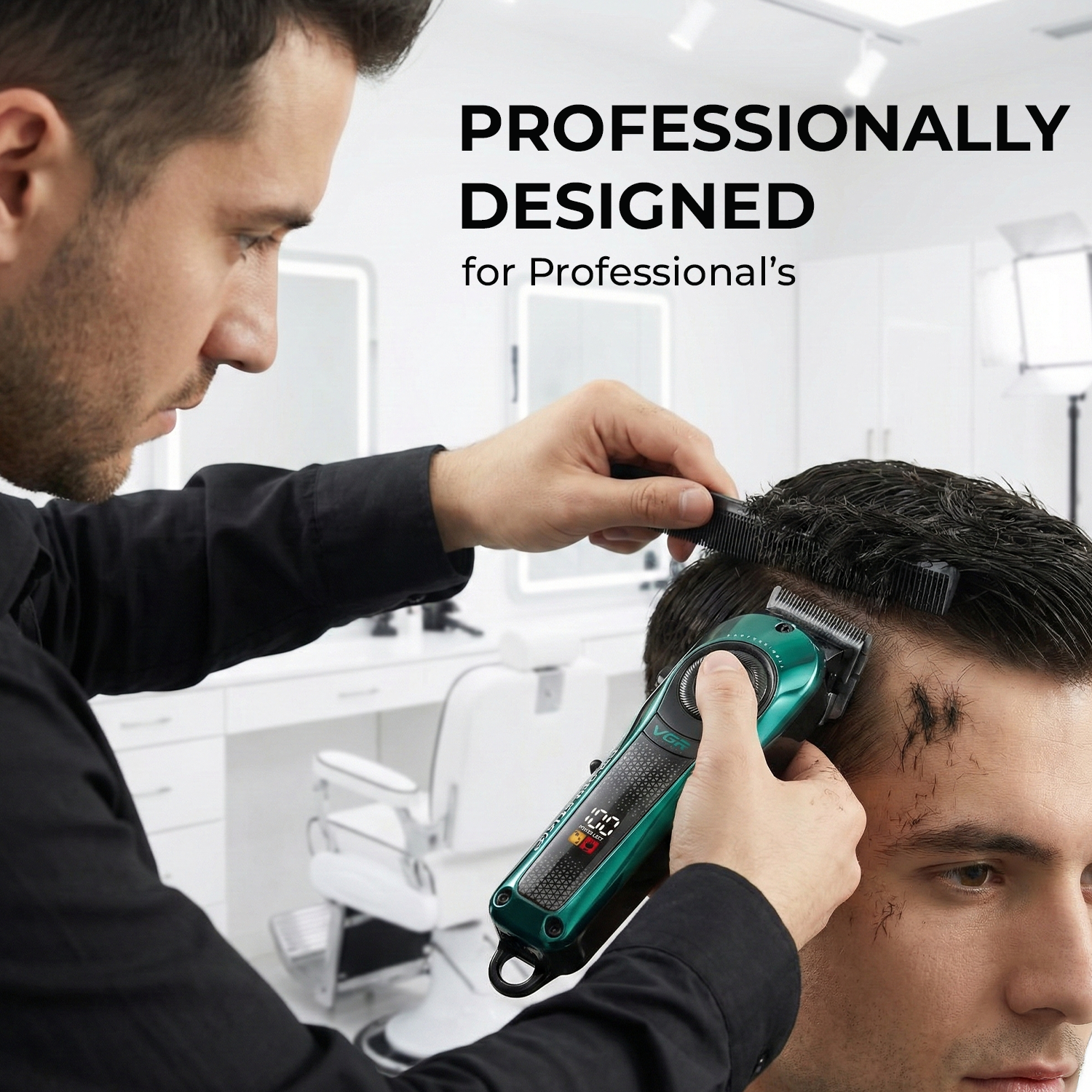 VL-786 Green Hair Clipper for Men - Professional Limited Edition