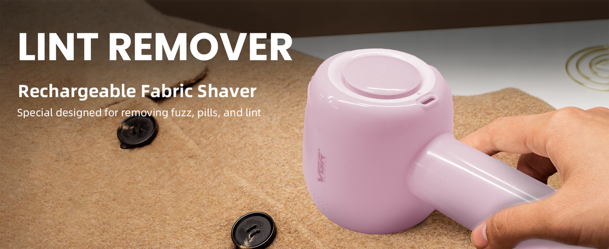 VGR V-813 Professional Lint Remover, 40 Min Runtime, 300mAh Battery, Pink