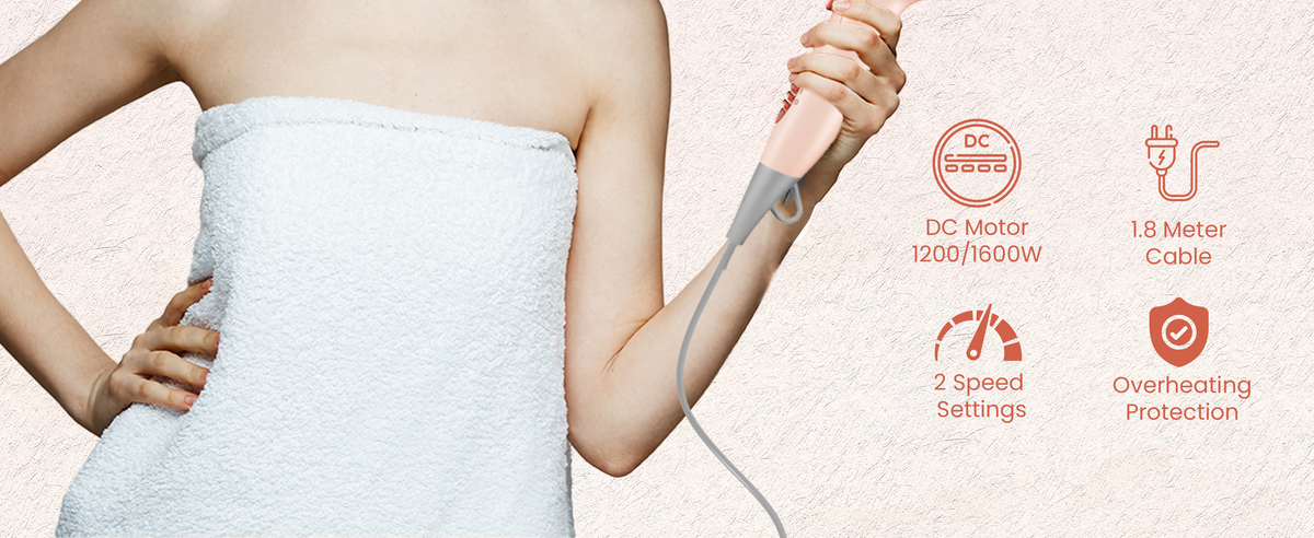 VGR V-428 Foldable Hair Dryer For Women, 2 Speed Settings, Cool Shot, Pink