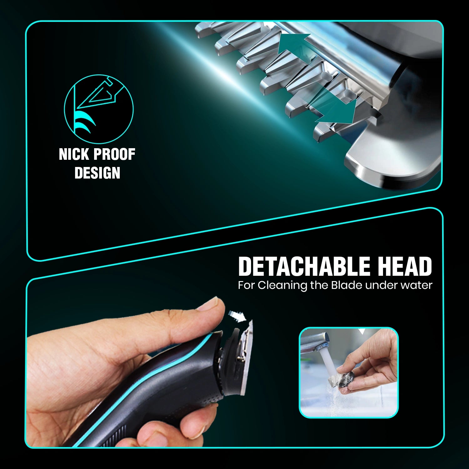 VGR V-055 Hair Trimmer For Men, Black