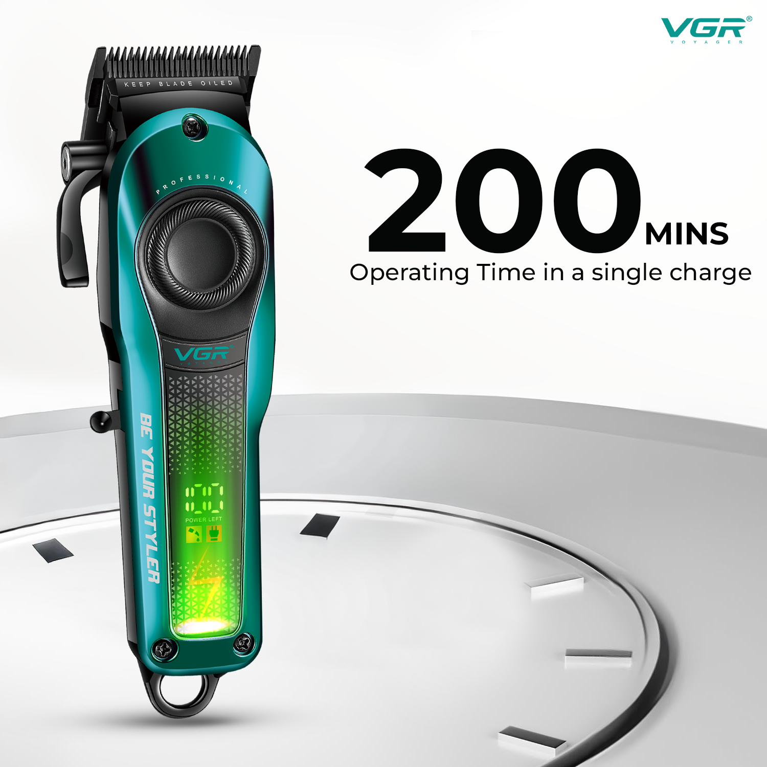 VL-786 Green Hair Clipper for Men - Professional Limited Edition