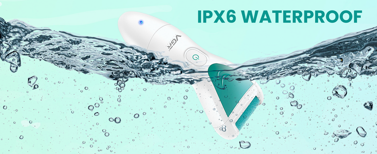 VGR V-812 Professional Callus Remover, IPX6, 100 Min Runtime, 2 Speed, White