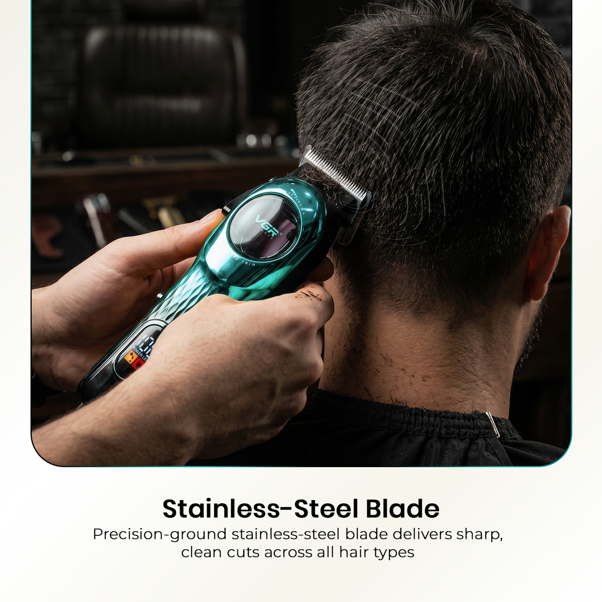 VGR V-166 Professional Hair Clipper for Salon Professionals and Personal Use, Green
