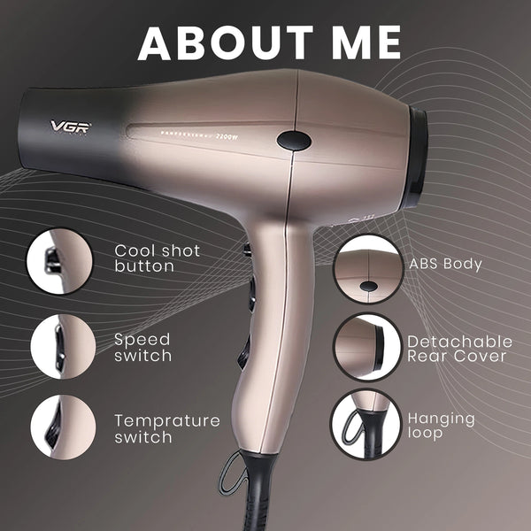 VGR V-463 Professional Hair Dryer for Women &amp; Men description image 6