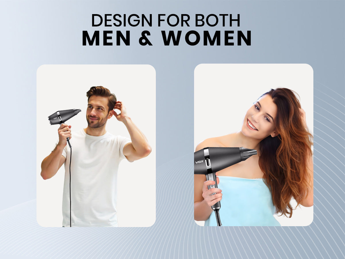 VGR V-451 Hair Dryer For Unisex, Black